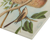 木の枝に止まった巣に乗る鳥のカップル カッティングボード (角)