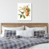 木の枝に止まった巣に乗る鳥のカップル キャンバスプリント (インサイチュ (寝室))