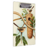 木の枝に止まった巣に乗る鳥のカップル クリップボード (右)