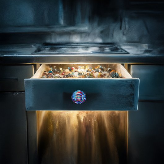 木の枝に止まった魅惑のフクロウ セラミックノブ