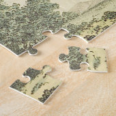 木の枝に止まった鳥(ヴィンテージの外観) ジグソーパズル (側面)