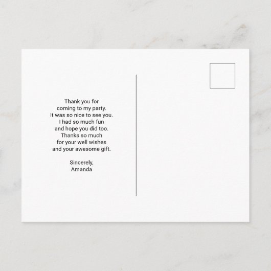 木の枝に美しいカラス ありがとう ポストカード (裏面)