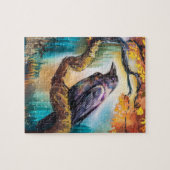 木の枝に美しいカラス ジグソーパズル (横)