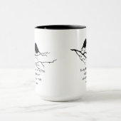木の枝のようなことわざ鳥 マグカップ (中央)