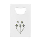 木の枝のように分岐する円の球体 クレジットカード栓抜き (裏面)