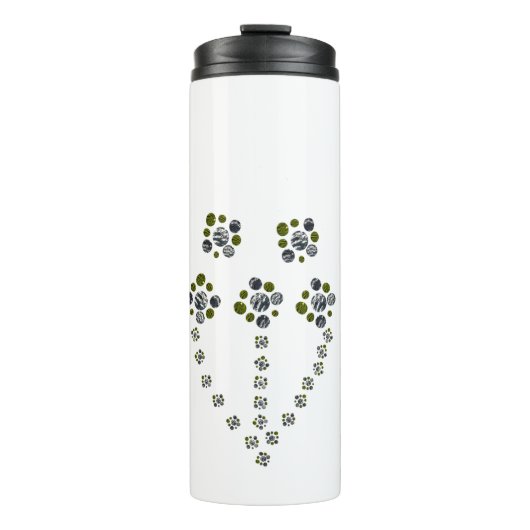 木の枝のように分岐する円の球体 タンブラー (正面)