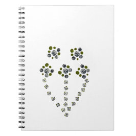 木の枝のように分岐する円の球体 ノートブック