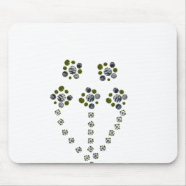 木の枝のように分岐する円の球体 マウスパッド