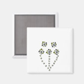 木の枝のように分岐する円の球体 マグネット (正面/裏面)