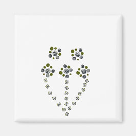 木の枝のように分岐する円の球体 マグネット