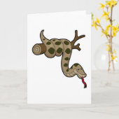 木の枝のヘビ カード (黄色い花)