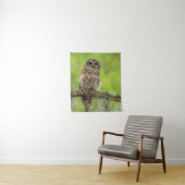 木の枝の上にバーレッドのフクロウ タペストリー (インサイチュ)