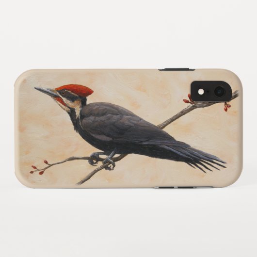 木の枝の上に止まったパイレーテッド・ウッドペッカー Case-Mate iPhoneケース (裏面(横))