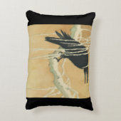 木の枝の上のレイヴン アクセントクッション (裏面(縦))