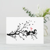 木の枝の上の赤いハートとのSqurrels (スタンド正面)