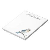 木の枝の上の青い鳥 ノートパッド (回転)
