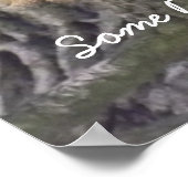 木の枝の写真に休むレイジーリス ポスター (角)