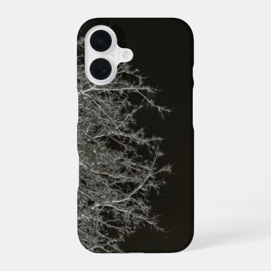 木の枝フォトネガティブ iPhone 16ケース (裏面)