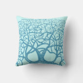 木の枝渦巻形の任意の色のカスタム枕を選択 クッション (裏面)