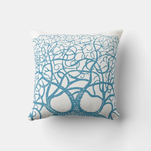 木の枝渦巻形の任意の色のカスタム枕を選択 クッション (裏面)