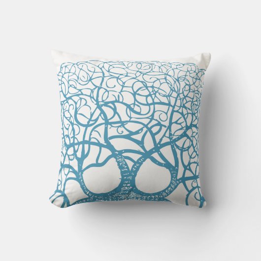 木の枝渦巻形の任意の色のカスタム枕を選択 クッション (正面)