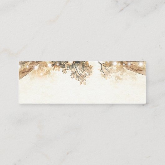 木の枝素朴ヴィンテージウェディング スキニー名刺 (裏面)