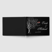 木の枝黒いサンゴ結婚の鳥のゲストブック ゲストブック (全面)