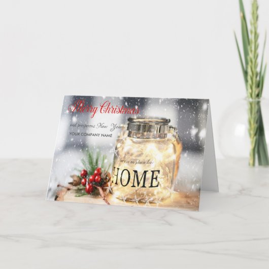 木の枝,ホリーベリーキャンドル会社の挨拶 シーズンカード (正面)