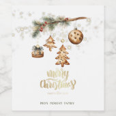 木の枝,装飾品,星 ワインラベル (シングルラベル)