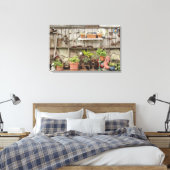 木の柵に飾り付け、カタリナ島。 キャンバスプリント (インサイチュ (寝室))