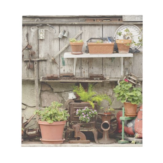 木の柵に飾り付け、カタリナ島。 ノートパッド (正面)