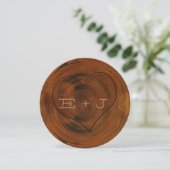 木の根元に彫られたハートの結婚式招待状 招待状 (スタンド正面)