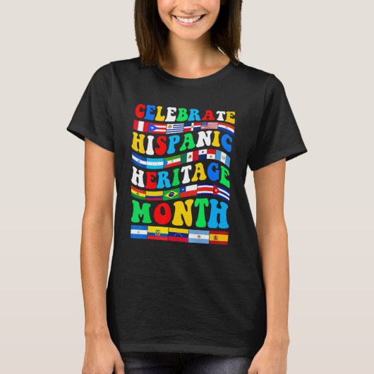木の根元 国立ヒスパニック系ラテン系アメリカ人文化遺産月間 Tシャツ (正面)