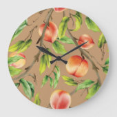 木の桃 ラージ壁時計 (正面)