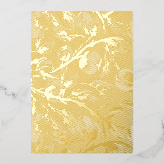 木の桃 箔招待状 (正面)