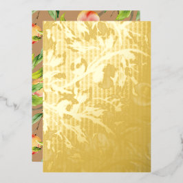 木の桃 箔招待状