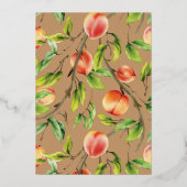 木の桃 箔招待状 (裏面)