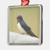 木の棚のつばめ メタルオーナメント (左)