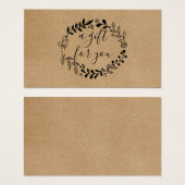 木の森のガーランド ラスティック クラフト ギフトカード (正面&裏面)