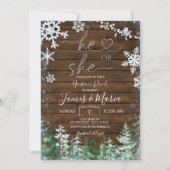 木の森のジェンダーが雪片を明かす 招待状 (正面)