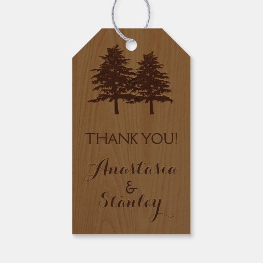 木の森の木々結婚に感謝 ギフトタグ (裏面)