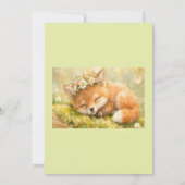 木の森の狐の空想的な誕生日パーティーの招待状 招待状 (裏面)