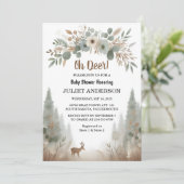 木の森の赤ん坊のシャワーになるおもしろいワイルドマザー 招待状 (スタンド正面)