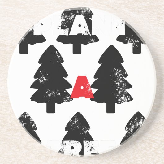 木の模様を植える コースター (正面)