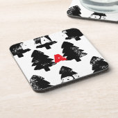 木の模様を植える コースター (左側)