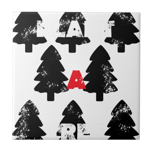 木の模様を植える タイル (正面)