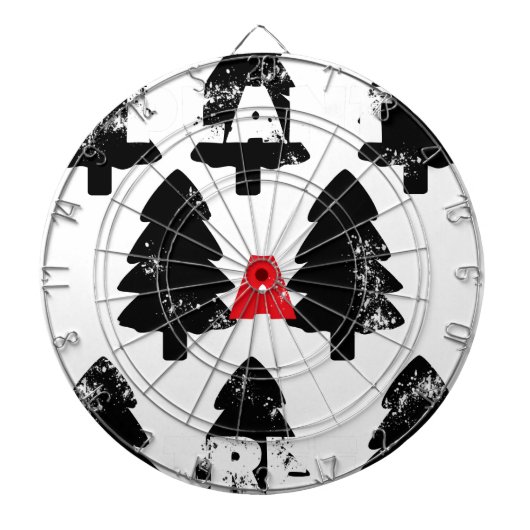 木の模様を植える ダーツボード (正面)