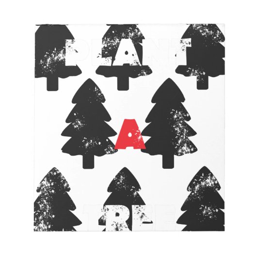 木の模様を植える ノートパッド (正面)