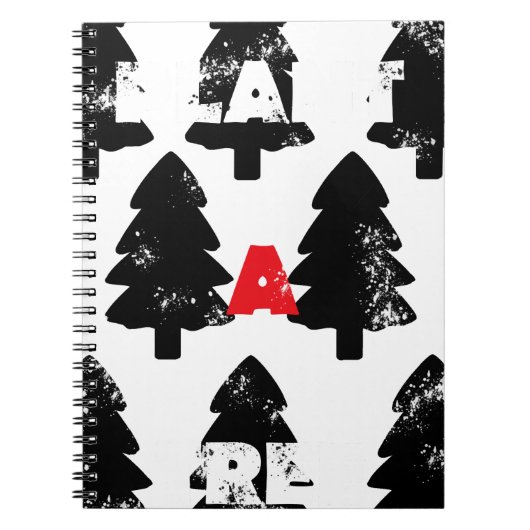 木の模様を植える ノートブック (正面)