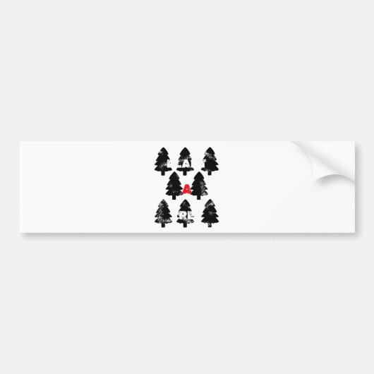 木の模様を植える バンパーステッカー (正面)